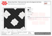 Interlock (Pasco) 27x12 cm · MHX-047 · Plaid accent lines, laid on the diagonal, kerb frame