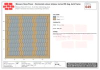 Interlock (Pasco) 27x12 cm · MHX-049 · Horizontal colour stripes, turned 90 deg, kerb frame