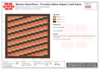 Interlock (Pasco) 27x12 cm · MHX-055 · Tri-colour lattice stripes I, kerb frame