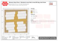 Interlock (Pasco) 27x12 cm · MHX-056 · Bordered cross field, turned 90 deg, kerb frame