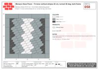 Interlock (Pasco) 27x12 cm · MHX-058 · Tri-tone vertical stripes 42 cm, turned 30 deg, kerb frame