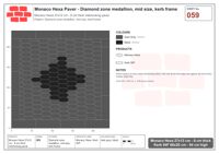 Interlock (Pasco) 27x12 cm · MHX-059 · Diamond zone medallion, mid size, kerb frame