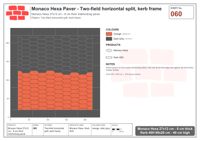 Interlock (Pasco) 27x12 cm · MHX-060 · Two-field horizontal split, kerb frame