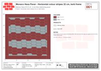 Interlock (Pasco) 27x12 cm · MHX-061 · Horizontal colour stripes 32 cm, kerb frame