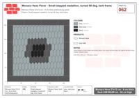 Interlock (Pasco) 27x12 cm · MHX-062 · Small stepped medallion, turned 90 deg, kerb frame
