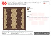 Interlock (Pasco) 27x12 cm · MHX-063 · Vertical colour stripes 44 cm, turned 60 deg, kerb frame