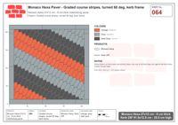 Interlock (Pasco) 27x12 cm · MHX-064 · Graded course stripes, turned 60 deg, kerb frame