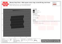 Interlock (Pasco) 27x12 cm · MHX-066 · Wide square colour rings, turned 90 deg, kerb frame