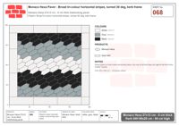 Interlock (Pasco) 27x12 cm · MHX-068 · Broad tri-colour horizontal stripes, turned 30 deg, kerb frame