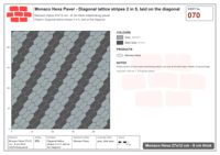 Interlock (Pasco) 27x12 cm · MHX-070 · Diagonal lattice stripes 2 in 5, laid on the diagonal