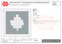 Interlock (Pasco) 27x12 cm · MHX-073 · Large diamond zone, turned 90 deg, kerb frame