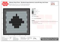 Interlock (Pasco) 27x12 cm · MHX-075 · Bordered large diamond, turned 90 deg, kerb frame