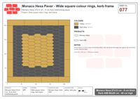 Interlock (Pasco) 27x12 cm · MHX-077 · Wide square colour rings, kerb frame