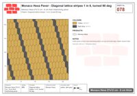 Interlock (Pasco) 27x12 cm · MHX-078 · Diagonal lattice stripes 1 in 6, turned 90 deg