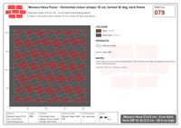Interlock (Pasco) 27x12 cm · MHX-079 · Horizontal colour stripes 16 cm, turned 30 deg, kerb frame