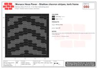 Interlock (Pasco) 27x12 cm · MHX-080 · Shallow chevron stripes, kerb frame