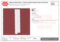 Interlock (Pasco) 27x12 cm · MHX-083 · Central vertical feature band, kerb frame
