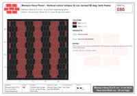 Interlock (Pasco) 27x12 cm · MHX-086 · Vertical colour stripes 32 cm, turned 90 deg, kerb frame