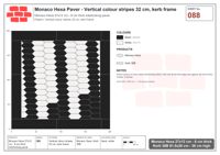Interlock (Pasco) 27x12 cm · MHX-088 · Vertical colour stripes 32 cm, kerb frame