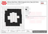 Interlock (Pasco) 27x12 cm · MHX-089 · Wide hexagonal colour rings, kerb frame