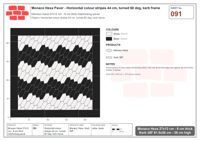 Interlock (Pasco) 27x12 cm · MHX-091 · Horizontal colour stripes 44 cm, turned 60 deg, kerb frame