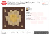 Interlock (Pasco) 27x12 cm · MHX-092 · Hexagonal graded rings, kerb frame