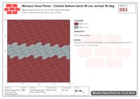 Interlock (Pasco) 27x12 cm · MHX-093 · Central feature band 40 cm, turned 30 deg