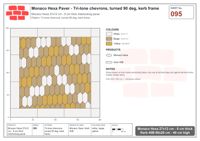 Interlock (Pasco) 27x12 cm · MHX-095 · Tri-tone chevrons, turned 90 deg, kerb frame