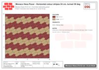 Interlock (Pasco) 27x12 cm · MHX-096 · Horizontal colour stripes 24 cm, turned 30 deg