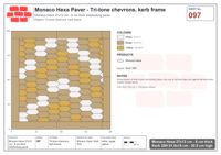 Interlock (Pasco) 27x12 cm · MHX-097 · Tri-tone chevrons, kerb frame