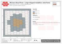 Interlock (Pasco) 27x12 cm · MHX-098 · Large stepped medallion, kerb frame