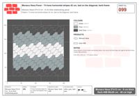 Interlock (Pasco) 27x12 cm · MHX-099 · Tri-tone horizontal stripes 42 cm, laid on the diagonal, kerb frame
