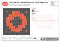 Interlock (Pasco) 27x12 cm · MHX-101 · Wide diamond colour rings, turned 90 deg, kerb frame