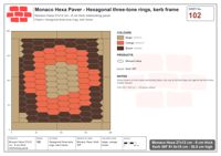 Interlock (Pasco) 27x12 cm · MHX-102 · Hexagonal three-tone rings, kerb frame