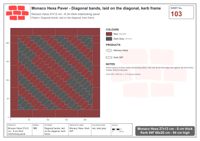 Interlock (Pasco) 27x12 cm · MHX-103 · Diagonal bands, laid on the diagonal, kerb frame