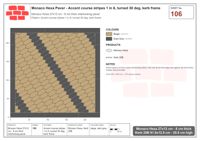 Interlock (Pasco) 27x12 cm · MHX-106 · Accent course stripes 1 in 6, turned 30 deg, kerb frame
