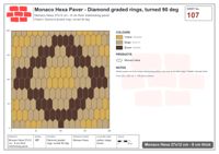 Interlock (Pasco) 27x12 cm · MHX-107 · Diamond graded rings, turned 90 deg