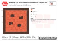 Interlock (Pasco) 27x12 cm · MHX-109 · Accent cluster grid on plain base, turned 90 deg, kerb frame
