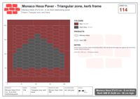 Interlock (Pasco) 27x12 cm · MHX-114 · Triangular zone, kerb frame