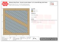 Interlock (Pasco) 27x12 cm · MHX-115 · Accent course stripes 1 in 5, turned 60 deg, kerb frame