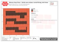 Interlock (Pasco) 27x12 cm · MHX-117 · Gentle wave stripes, turned 90 deg, kerb frame