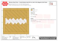 Interlock (Pasco) 27x12 cm · MHX-119 · Central feature band 40 cm, laid on the diagonal, kerb frame