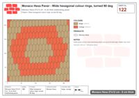 Interlock (Pasco) 27x12 cm · MHX-122 · Wide hexagonal colour rings, turned 90 deg
