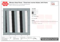 Interlock (Pasco) 27x12 cm · MHX-123 · Three-tone course stripes, kerb frame
