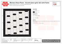 Interlock (Pasco) 27x12 cm · MHX-126 · Accent piece grid, tall, kerb frame