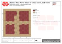 Interlock (Pasco) 27x12 cm · MHX-127 · Cross of colour bands, kerb frame