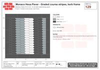 Interlock (Pasco) 27x12 cm · MHX-129 · Graded course stripes, kerb frame