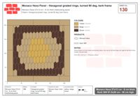 Interlock (Pasco) 27x12 cm · MHX-130 · Hexagonal graded rings, turned 90 deg, kerb frame