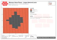 Interlock (Pasco) 27x12 cm · MHX-131 · Large diamond zone
