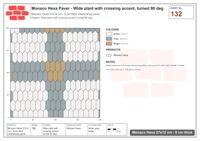 Interlock (Pasco) 27x12 cm · MHX-132 · Wide plaid with crossing accent, turned 90 deg